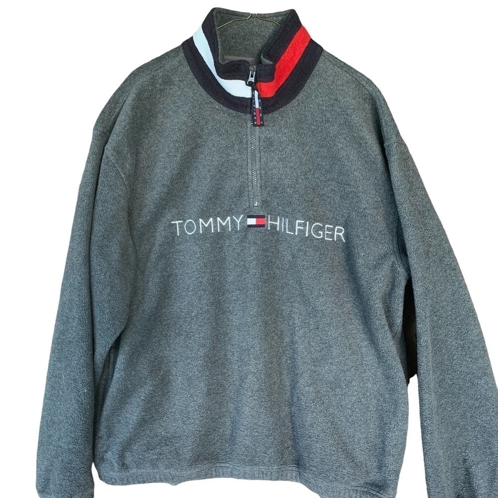 Vintage Tommy Hilfiger 1/4 Zip Fleece Pullover Y2K